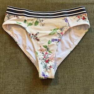 Athleta Floral Print Women's Bottoms with Striped Waistband